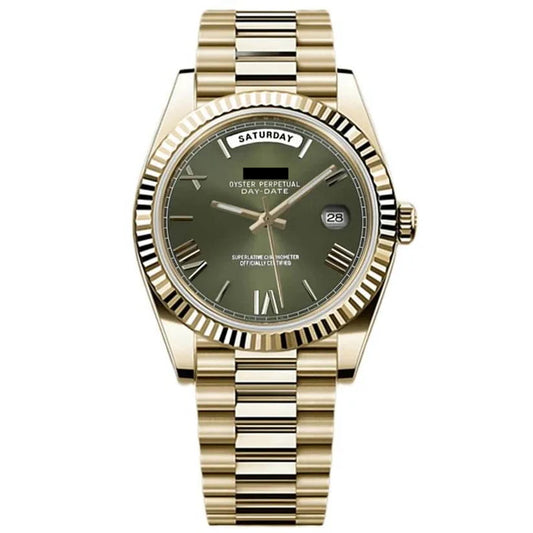 Seikojust Day Date - Imperial Gold & Mint Green