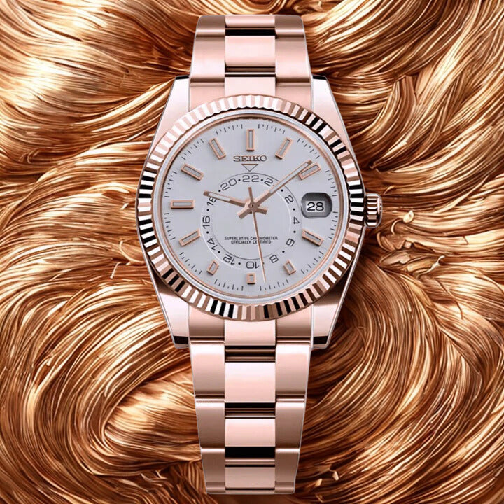 Seikojust Sky Dweller - Rose Gold & Ghost White