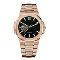 Open Heart Nautiko – Rose Gold & Black - CrownLab