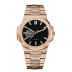 Open Heart Nautiko – Rose Gold & Black - CrownLab
