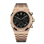 Royal Sportline Chronograph – Rose Gold & Black - CrownLab