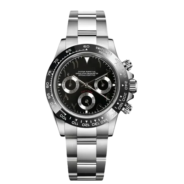 Speedline Chronograph – Arabic Black Racer - CrownLab