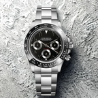 Speedline Chronograph – Arabic Black Racer - CrownLab