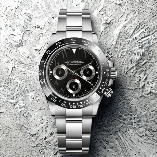 Speedline Chronograph – Arabic Black Racer - CrownLab