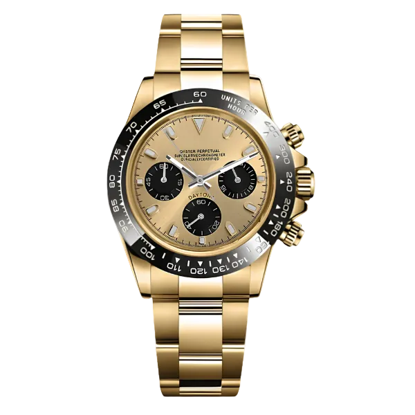Speedline Chronograph – Gold & Champagne - CrownLab