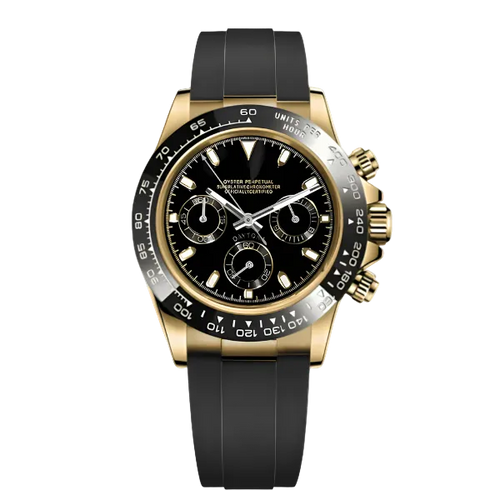 Speedline Chronograph – Gold & Black - CrownLab