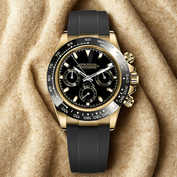 Speedline Chronograph – Gold & Black - CrownLab