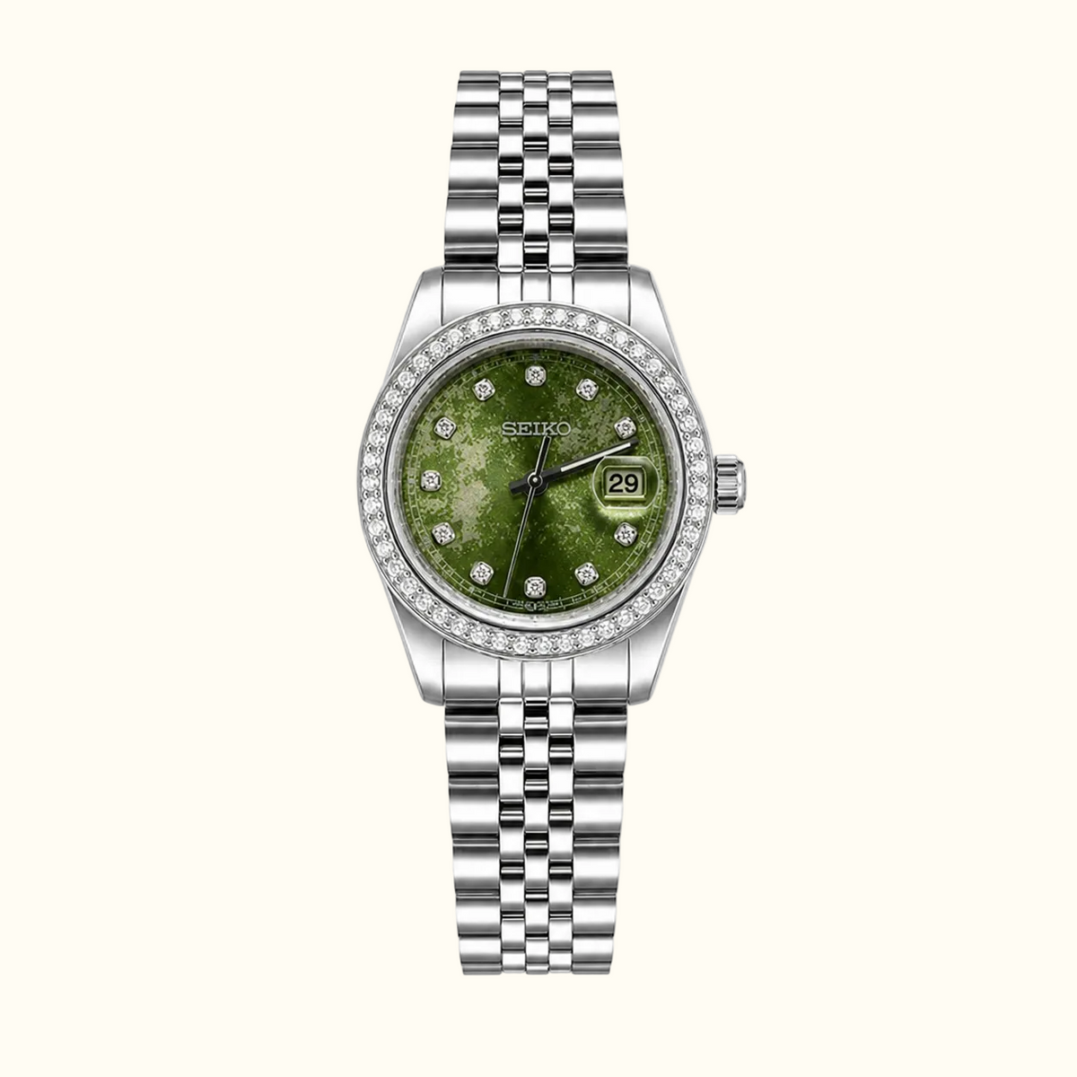 Lady Crownline – Olive Diamond Silver