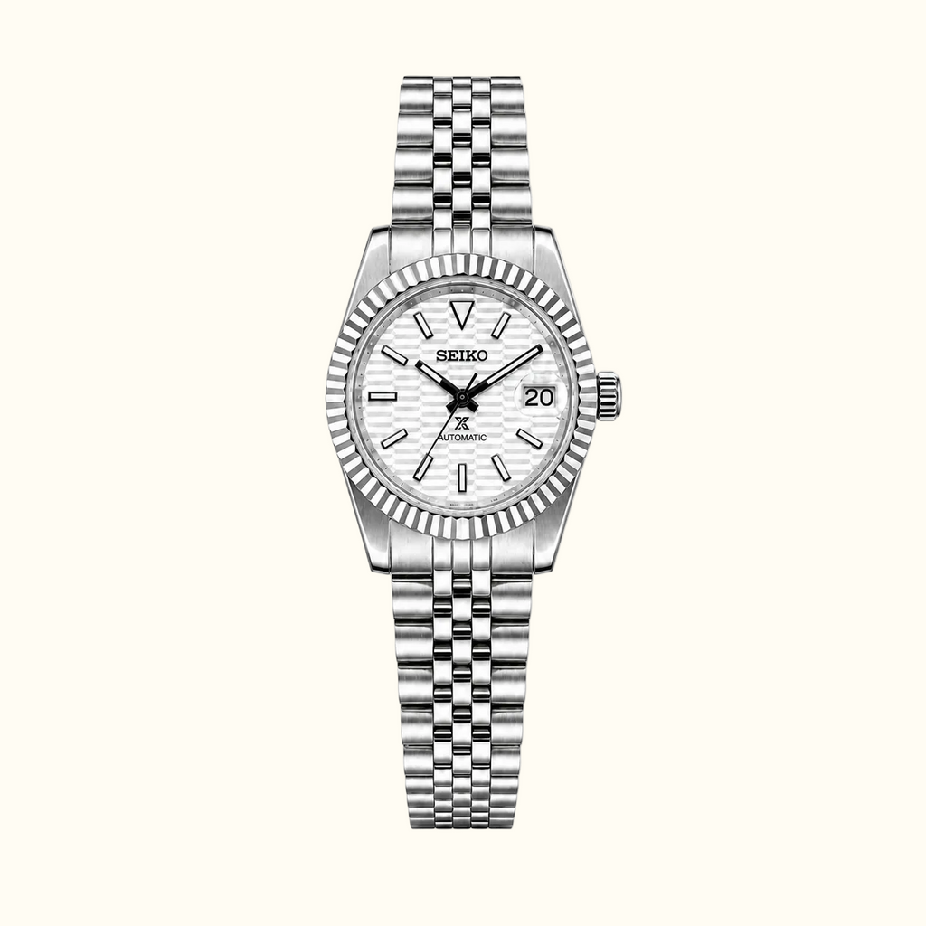 Lady Crownline – White Geometric