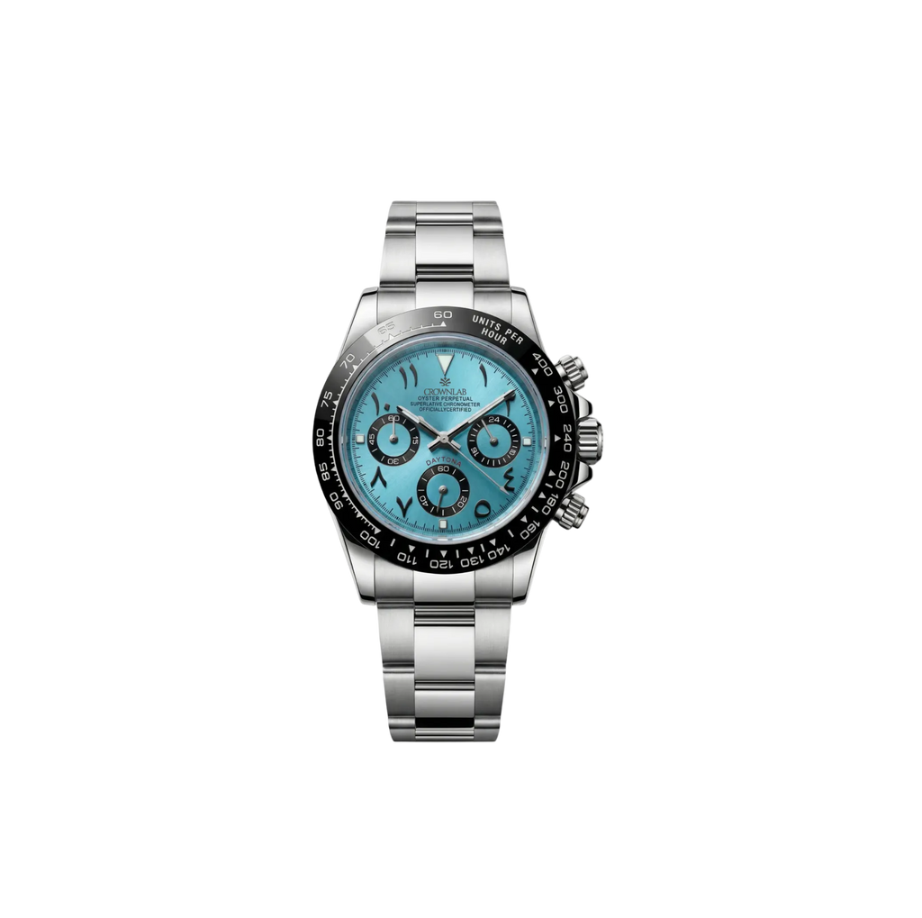 Arabic Heritage Chronograph — Ice Blue & Black