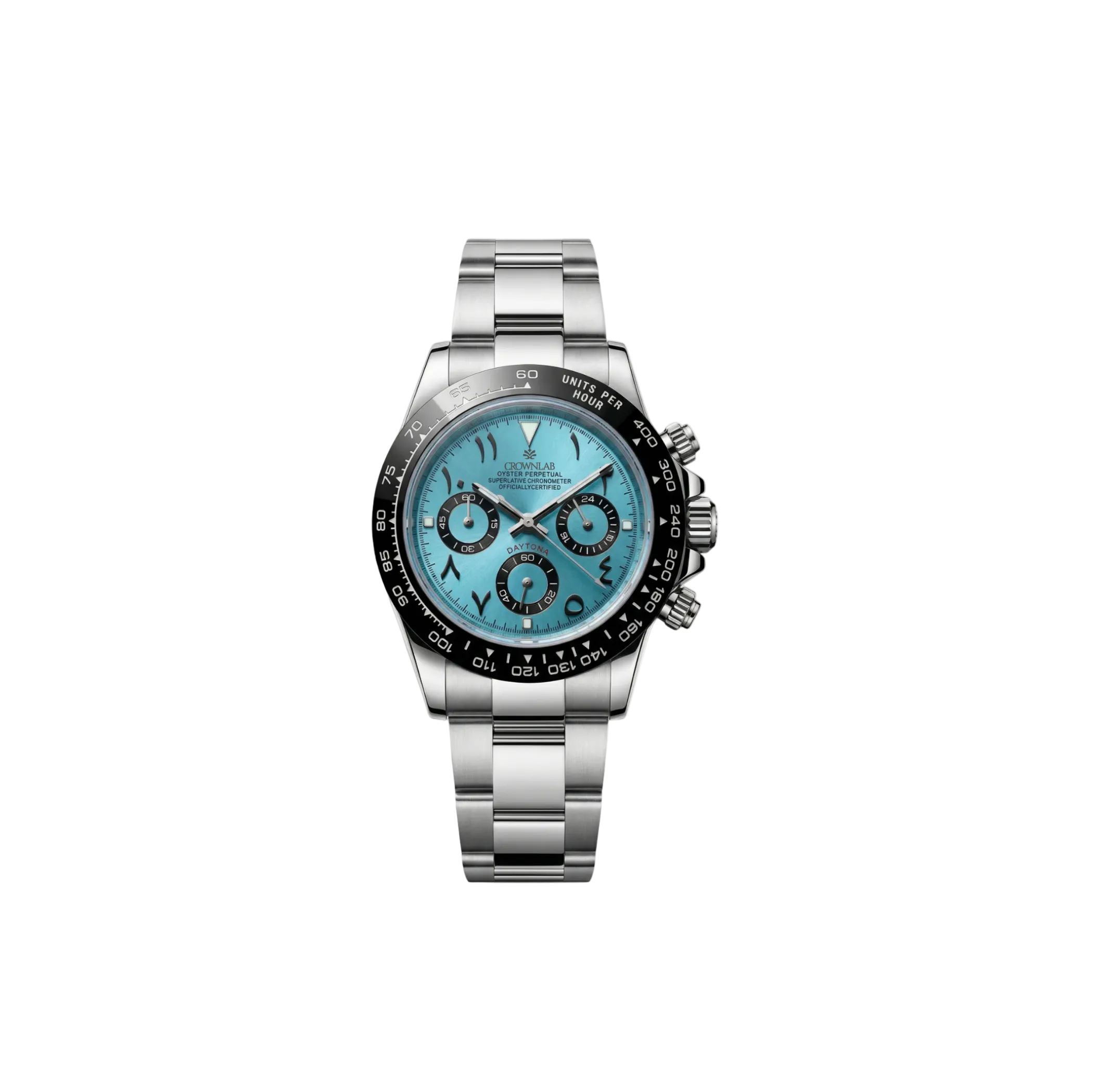 Arabic Heritage Chronograph — Ice Blue & Black