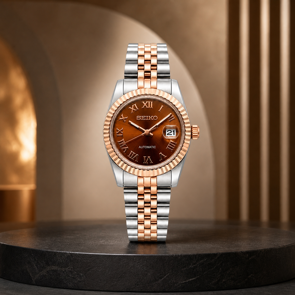 Lady Crownline – Two-Tone Rose Gold Bronze Roman