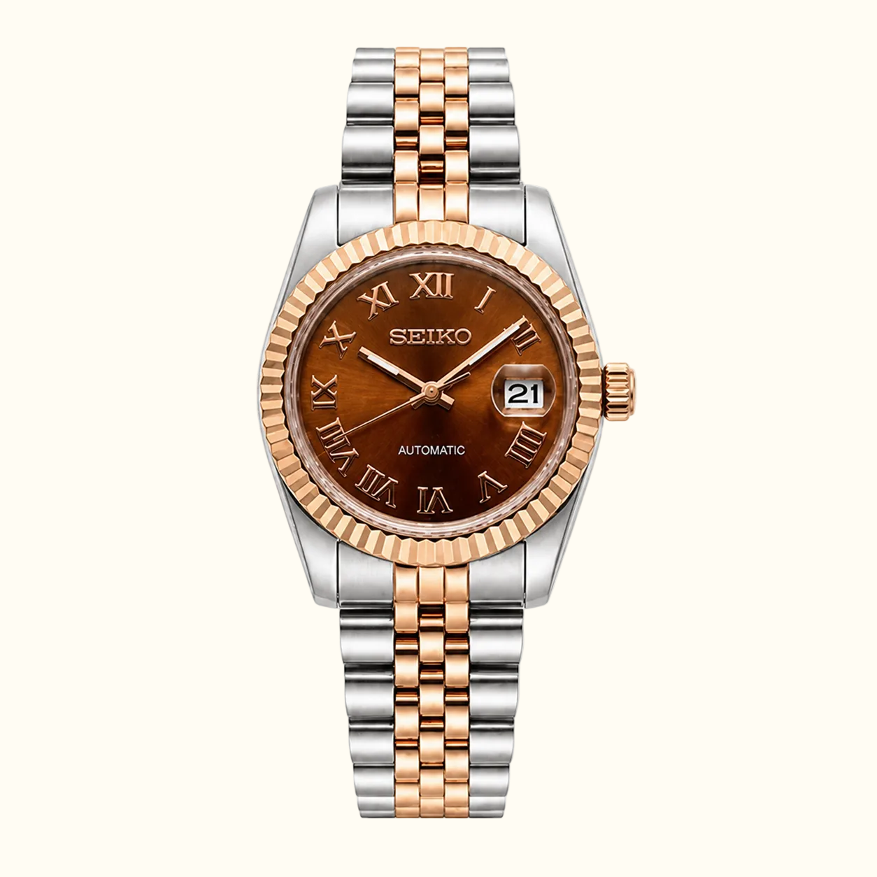 Lady Crownline – Two-Tone Rose Gold Bronze Roman