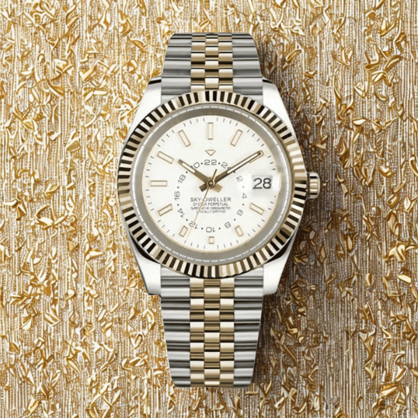 Celestial Calendar – Two-Tone White & Gold - CrownLab