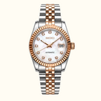 Lady Crownline – Two-Tone Rose Gold Mother of Pearl Diamonds