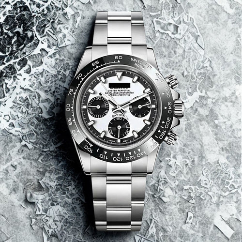 Speedline Chronograph – Stealth Black & Ghost White - CrownLab
