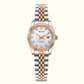 Seiko Ladyjust Two Tone Rose Gold Mother Of Pearl Diamond — women's automatic luxury watch by CrownLab