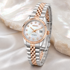 Seiko Ladyjust Two Tone Rose Gold Mother Of Pearl Diamond by CrownLab — additional view of the dial and bracelet