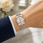Seiko Ladyjust Two Tone Rose Gold Champagne Dial by CrownLab — additional view of the case and finish