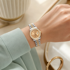 Seiko Ladyjust Two Tone Champagne Diamond by CrownLab — additional view of the case and finish