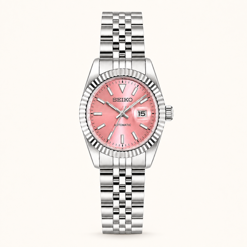 Seiko Ladyjust Pink Dial — women's automatic luxury watch by CrownLab