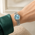 Seiko Ladyjust Ice Blue Roman Dial by CrownLab — additional view of the case and finish