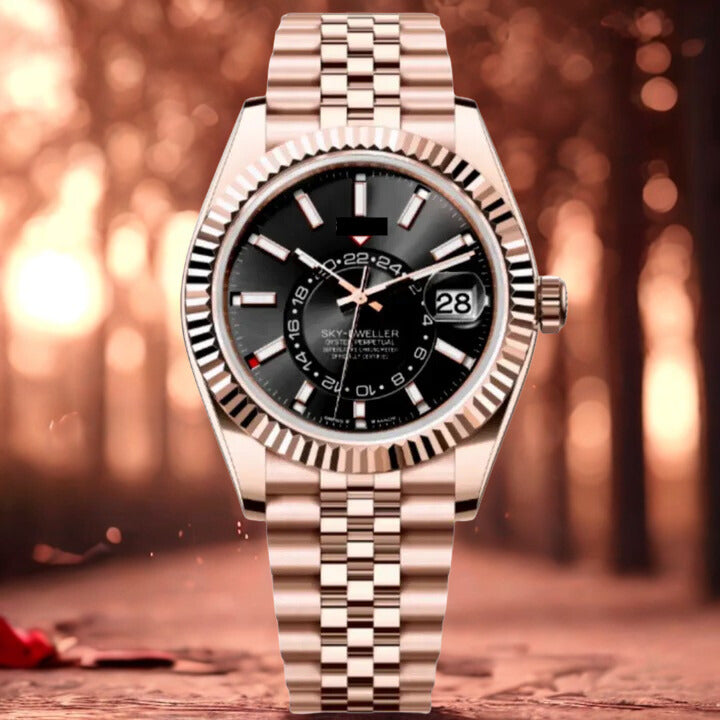 Seikojust Sky Dweller - זהב ורוד ושחור עמוק