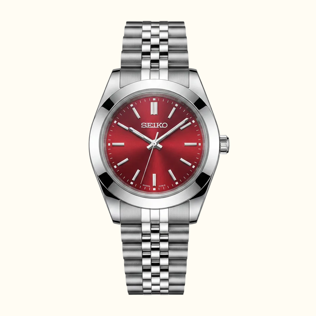 Crownline Automatic – Red | Jubilee Bracelet
