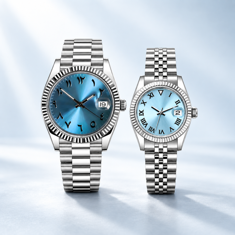 Ice Blue couple watches merged hero