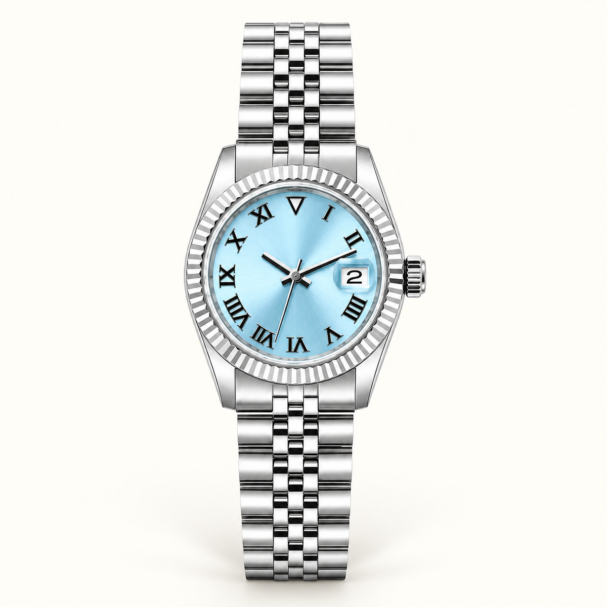 Hers light ice blue Roman watch
