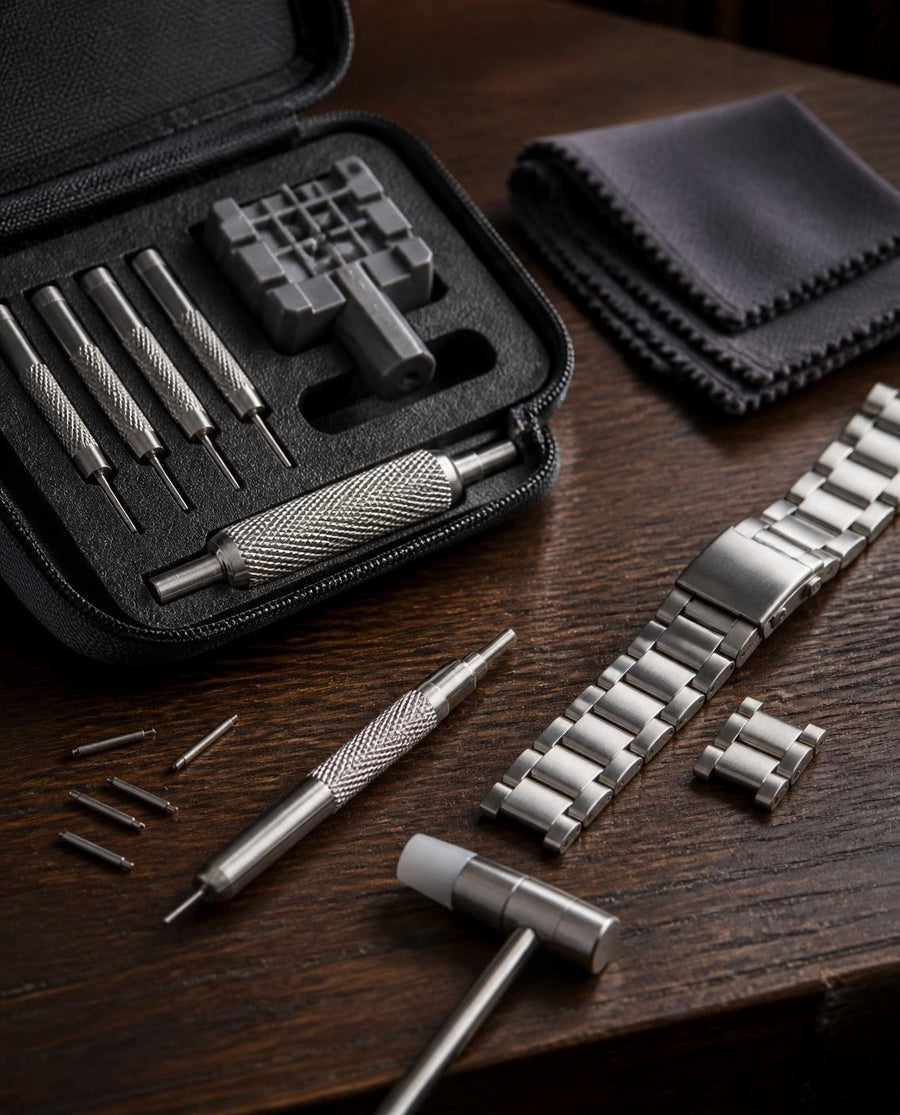 Bracelet sizing tool kit included with every CrownLab watch