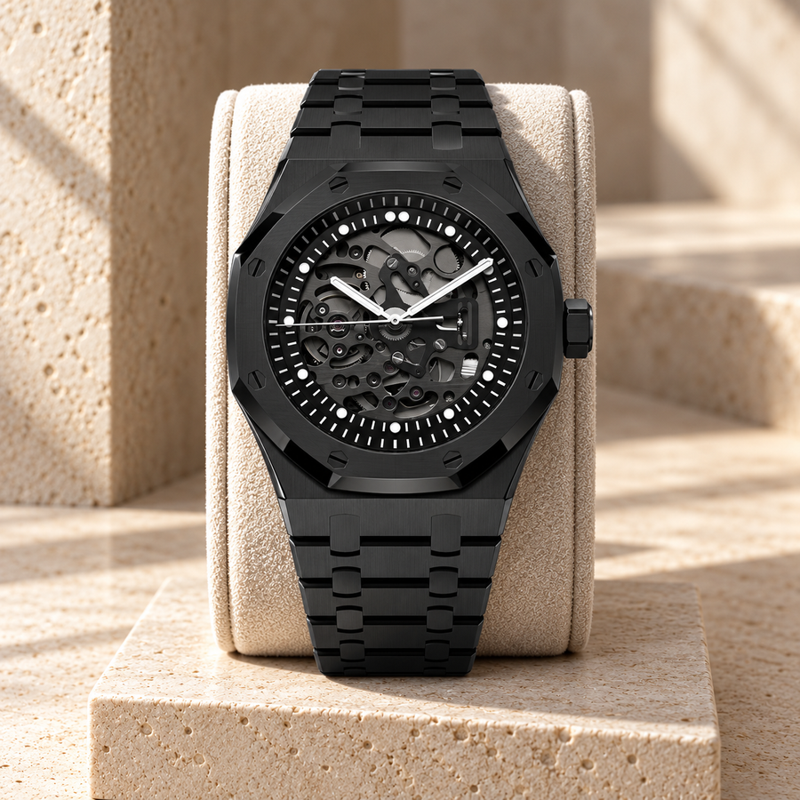 Stealth Skeleton White Markers on ivory suede and travertine