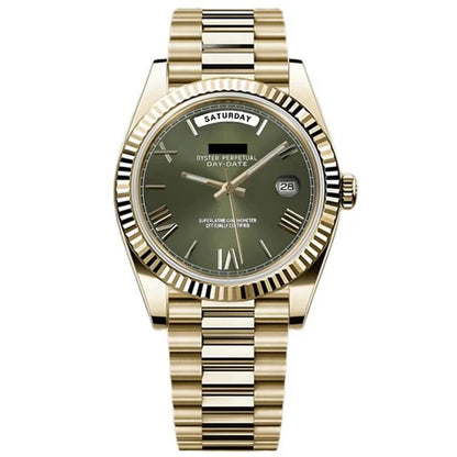 Seikojust Day Date - Imperial Gold & Mint Green