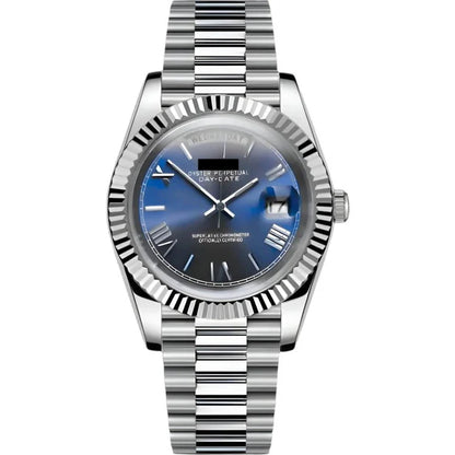 Seikojust Day Date - Numerals Abyss Blue