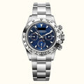 Speedline Chronograph – Silver & Abyss Blue - CrownLab